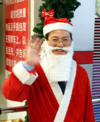 Santa hard at work in China